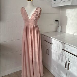 Lulu's Blush Pink Maxi Dress